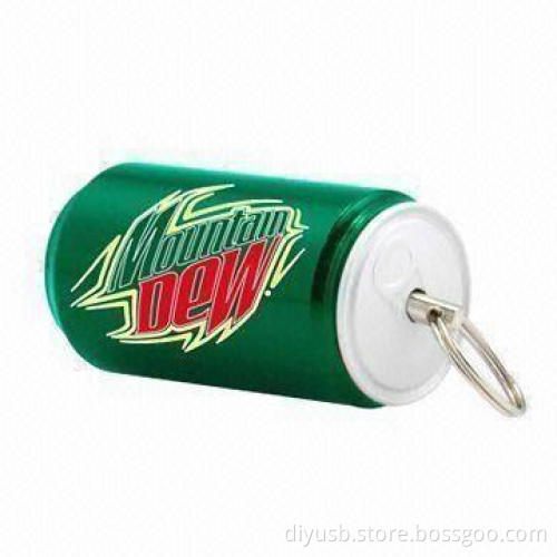 Tin Can-shaped USB Flash Disk, Nominal Tooling Fees, Customized Designs are Welcome